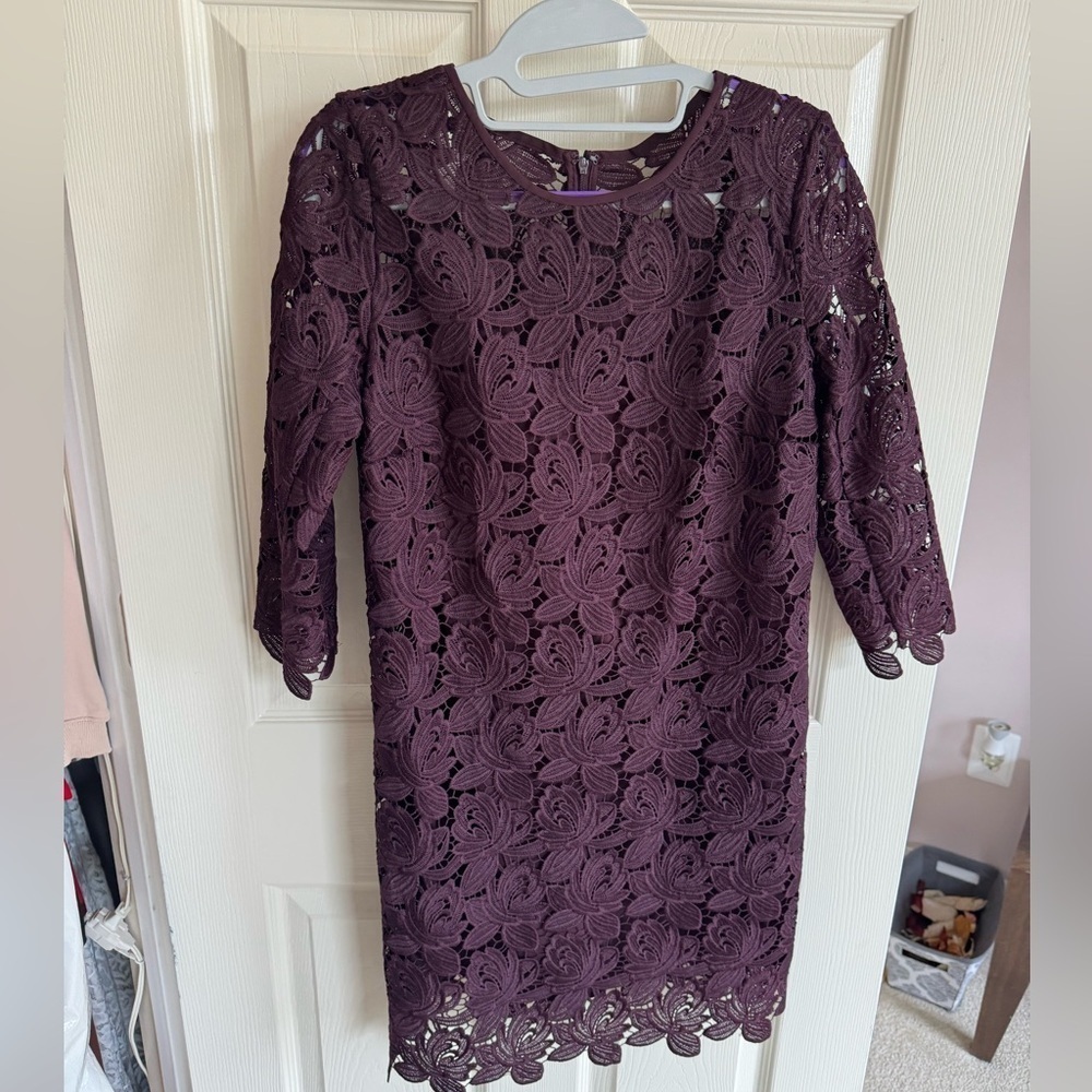 Three-quarter sleeve midi dress - Picture 3 of 7
